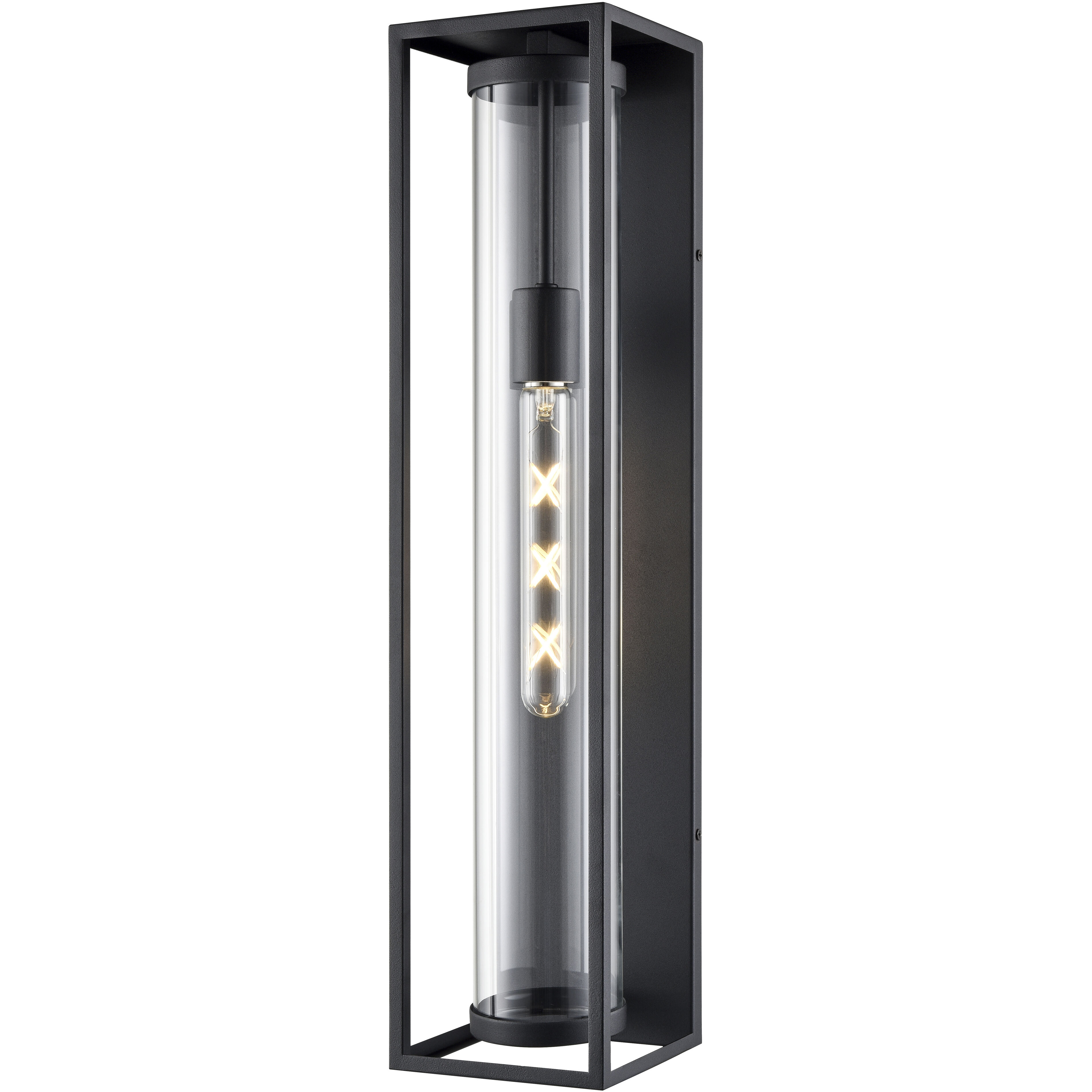 Caleb 1 Light 24 inch Textured Black Outdoor Wall Sconce